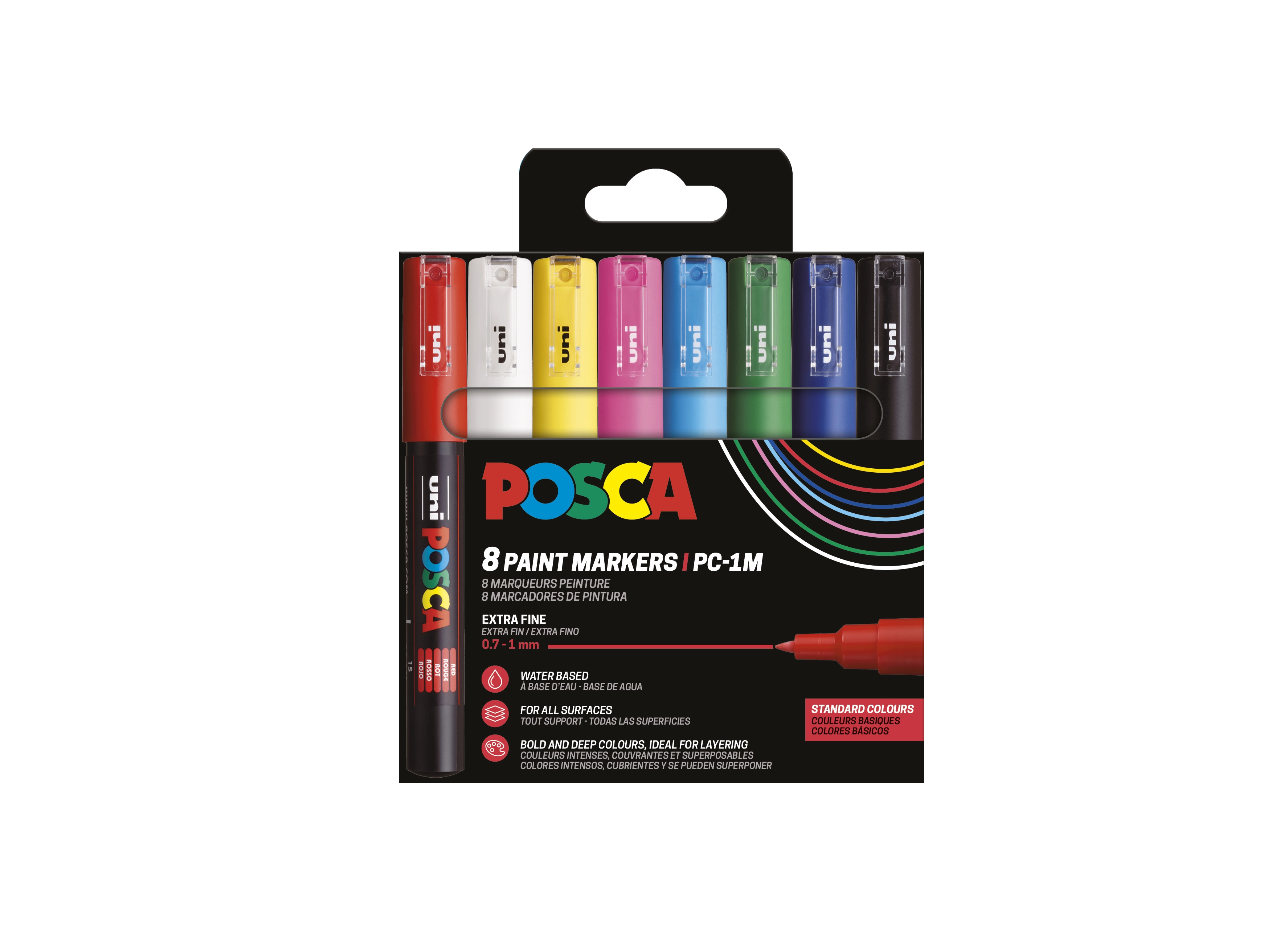 POSCA PC-1M 8pc set Basic Colors