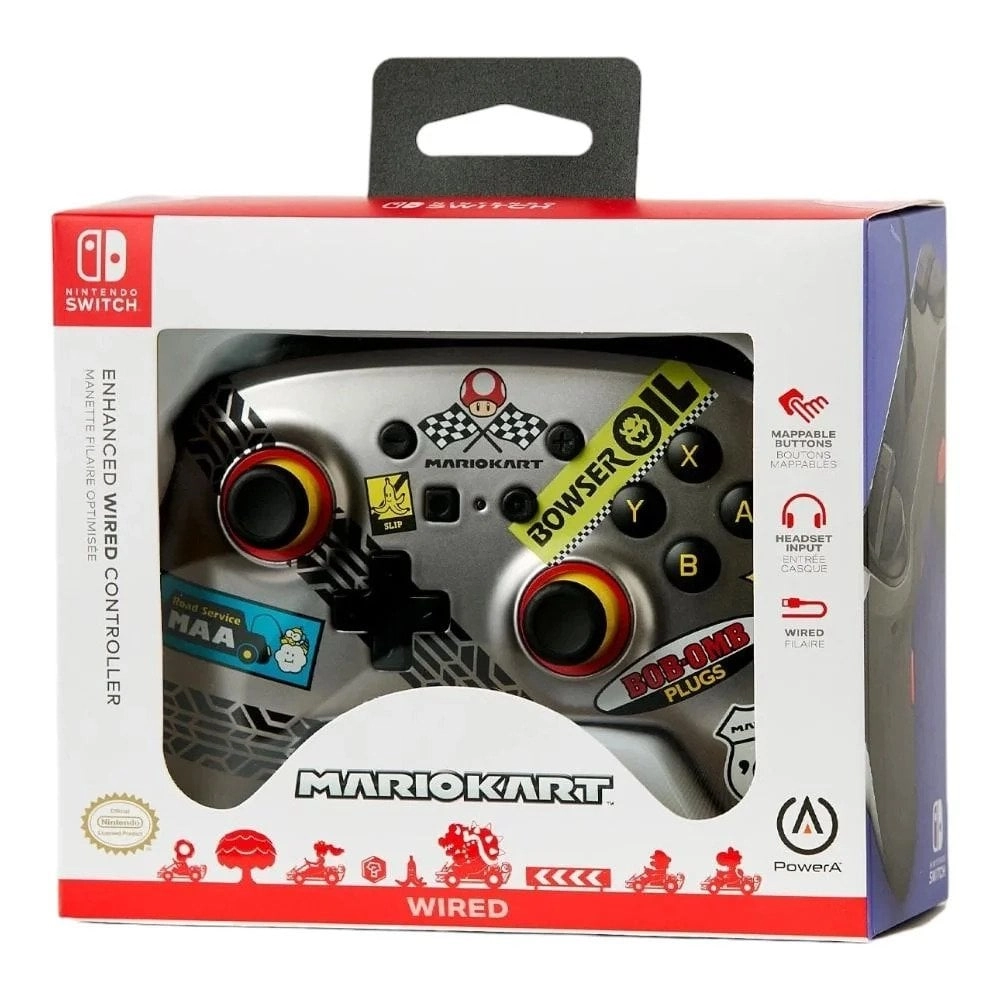 PowerA uzlabots vadu kontrolieris priekš Nintendo Switch — Mario Kart