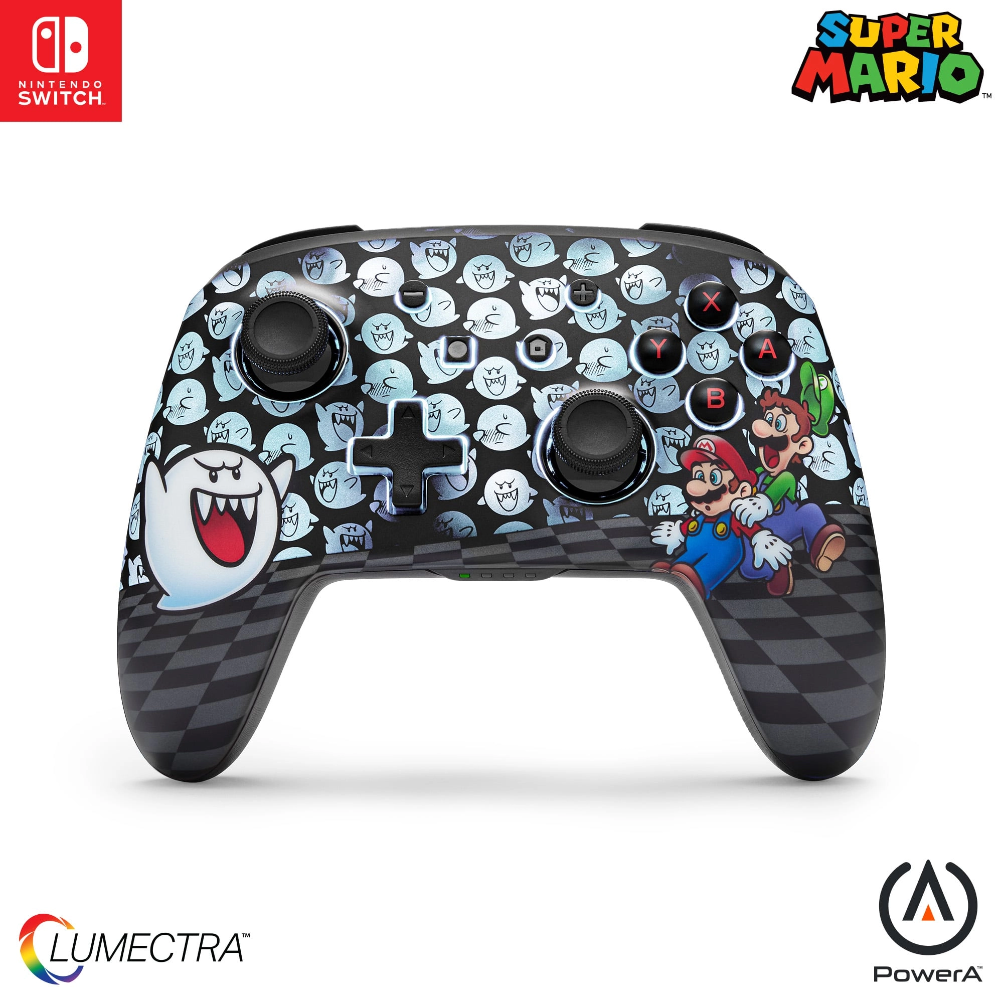 PowerA uzlabots bezvadu kontrolieris Nintendo slēdzim ar Lumectra — Mario Peek-A-Boo