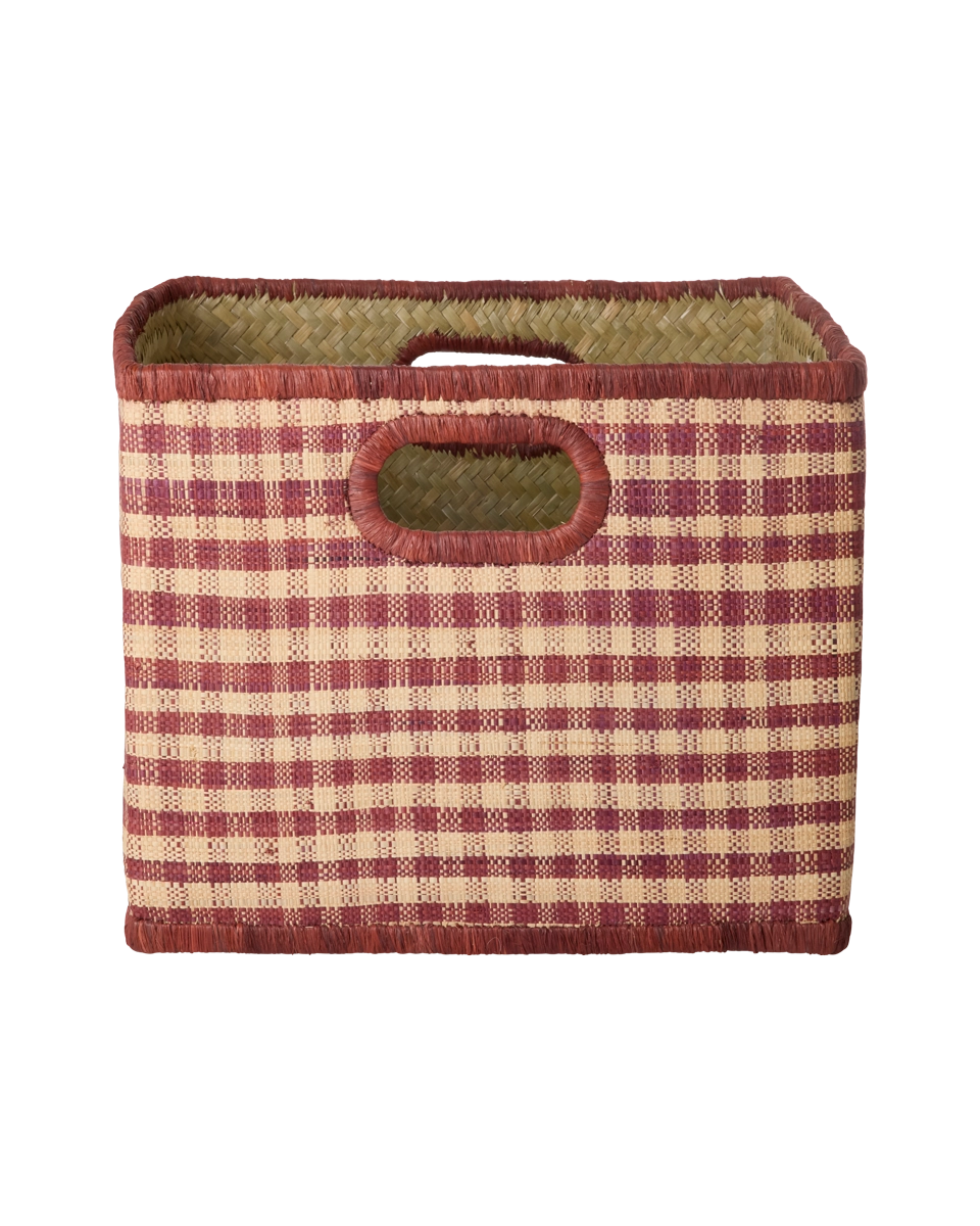 Rice - Raffia Square Basket with