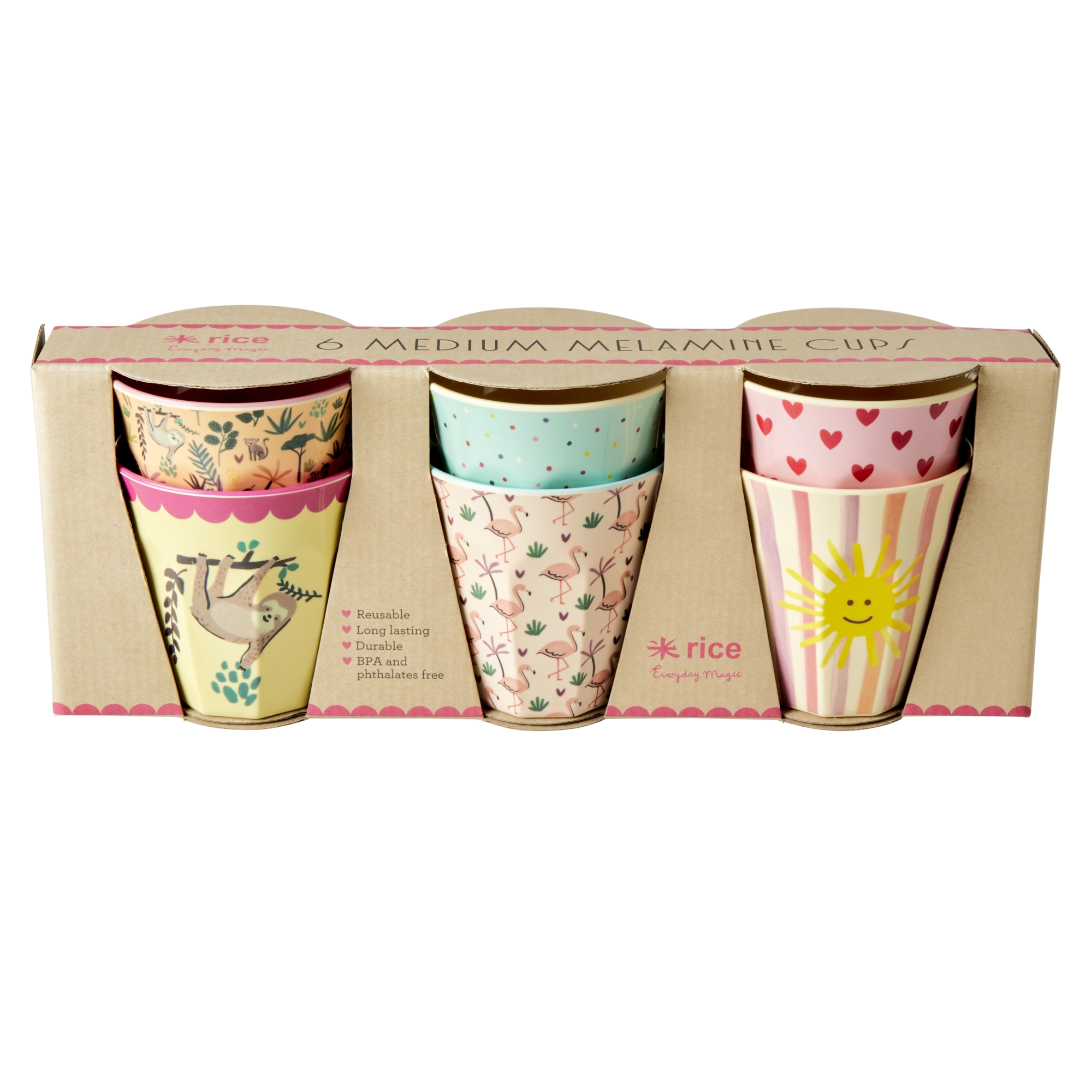 Rice - Medium Melamine Cups 6