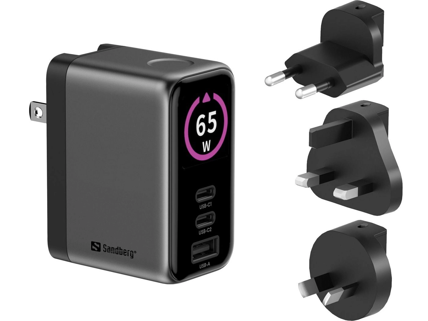Sandberg Travel Charger PD65W Display 441-70