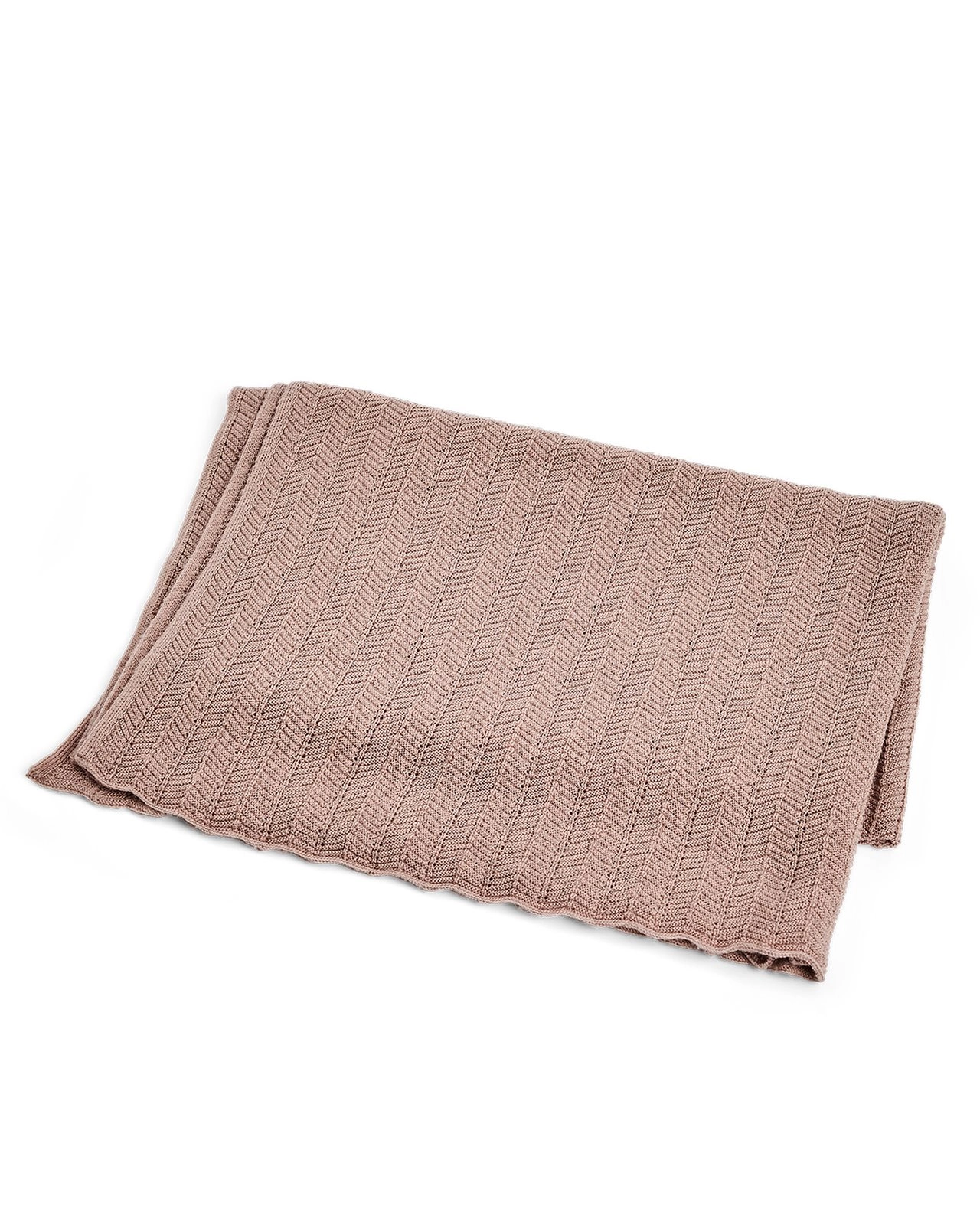 Smallstuff - Baby blanket  fishbone  merino