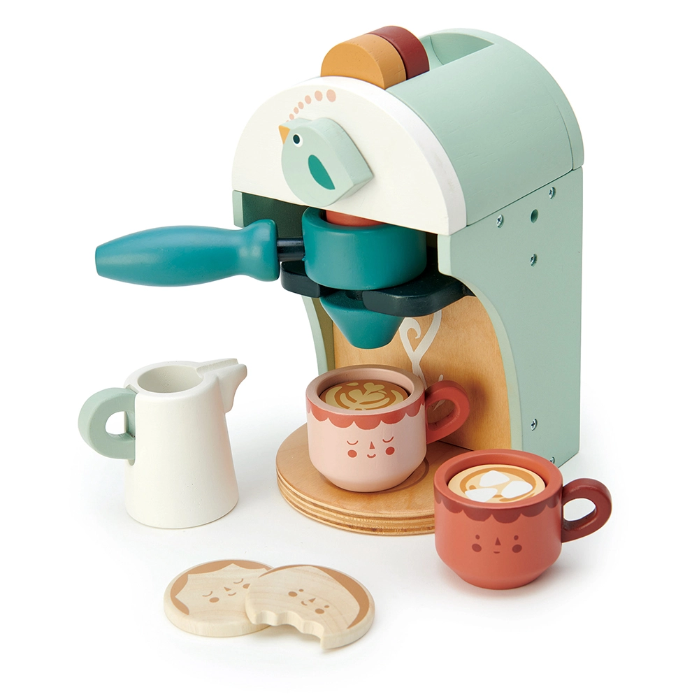 Tender Toys Wooden capsule coffee machine