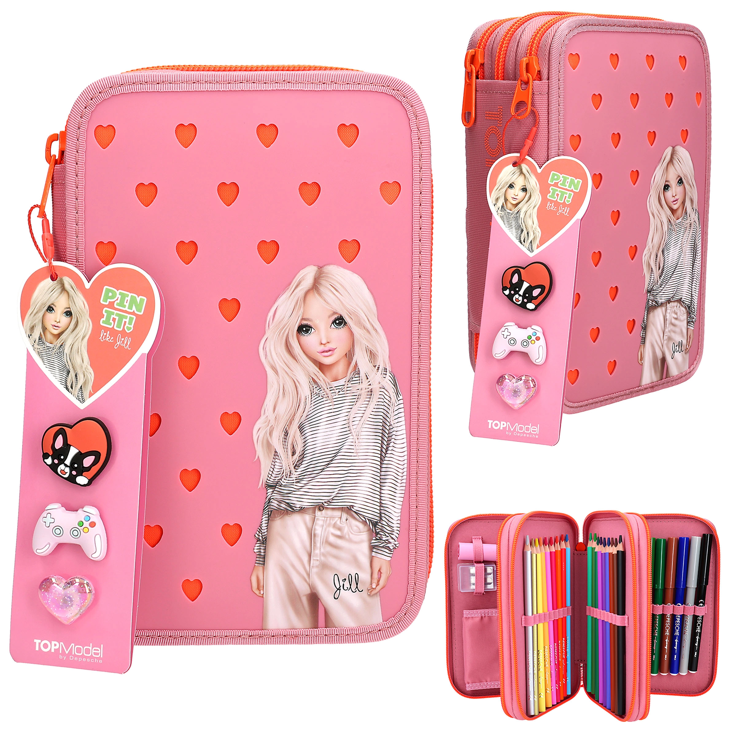Topmodel - Triple Pencil Case With