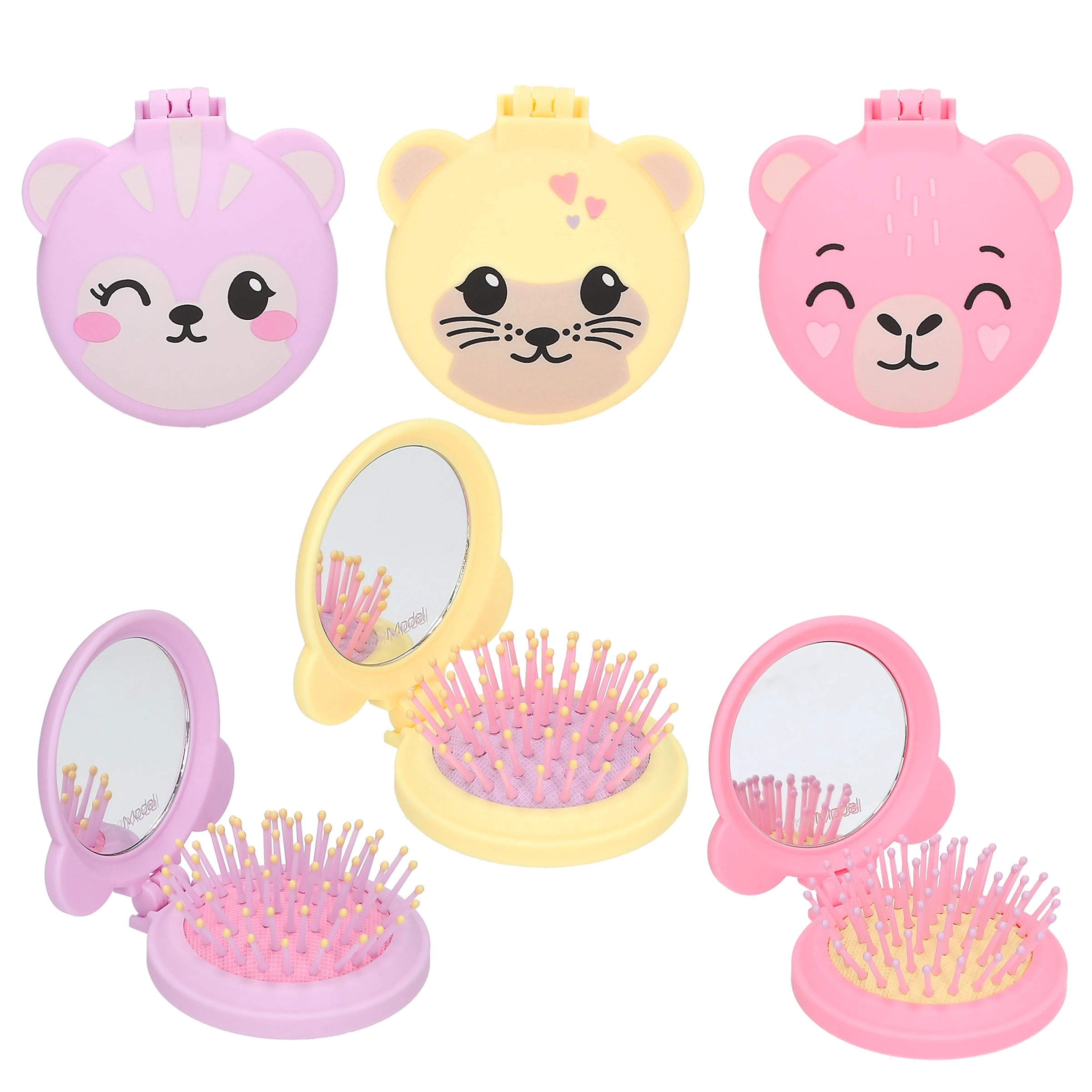 Topmodel - Folding Hairbrush with Mirror