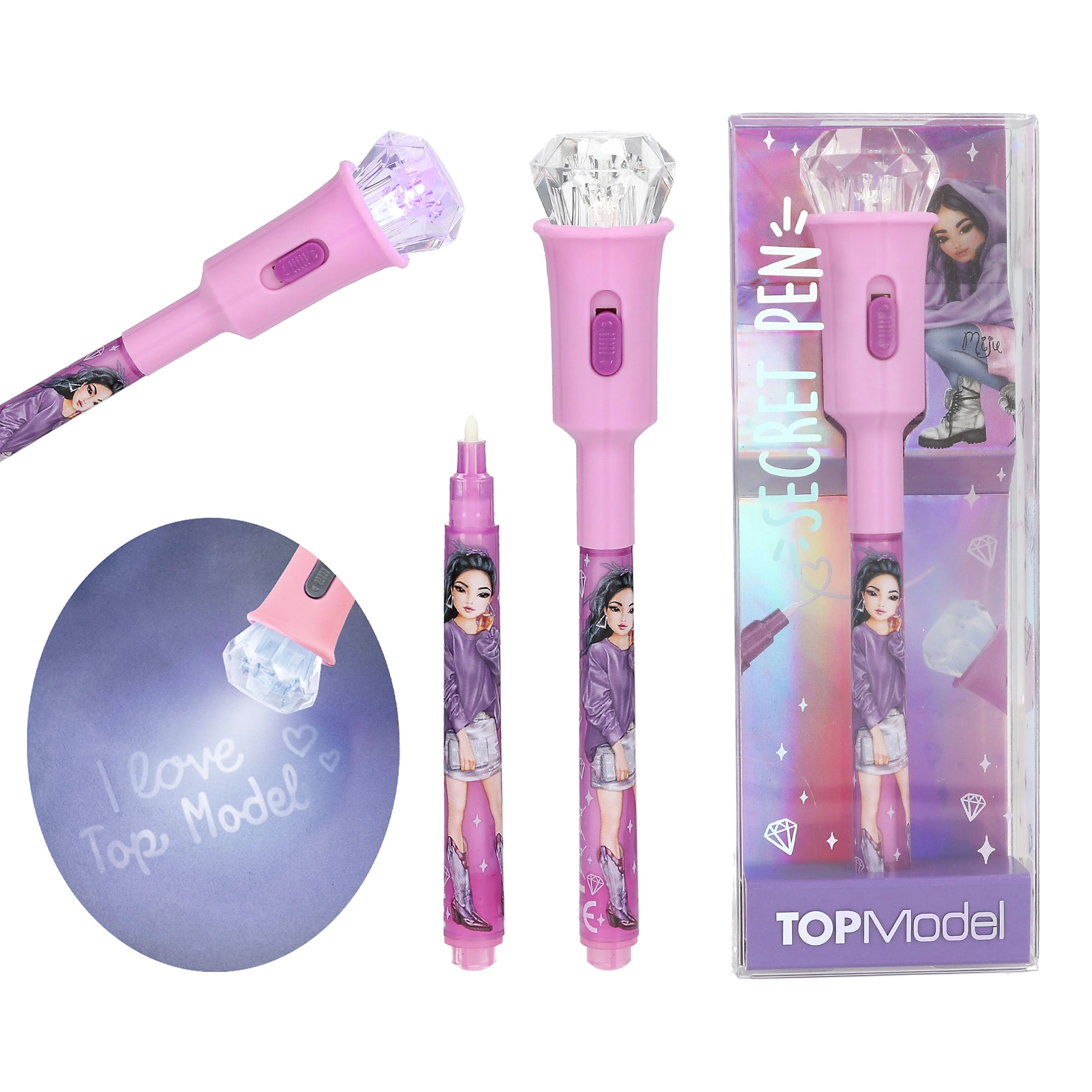 Magic pen with LED light top