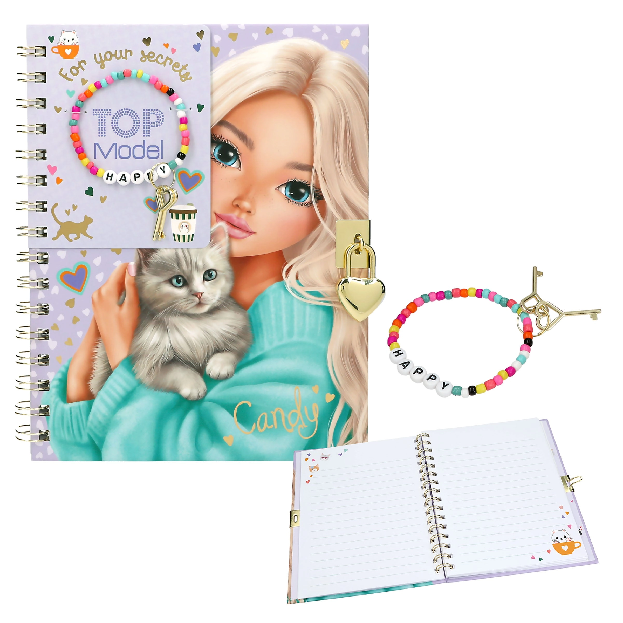 Topmodel - Diary With Padlock And