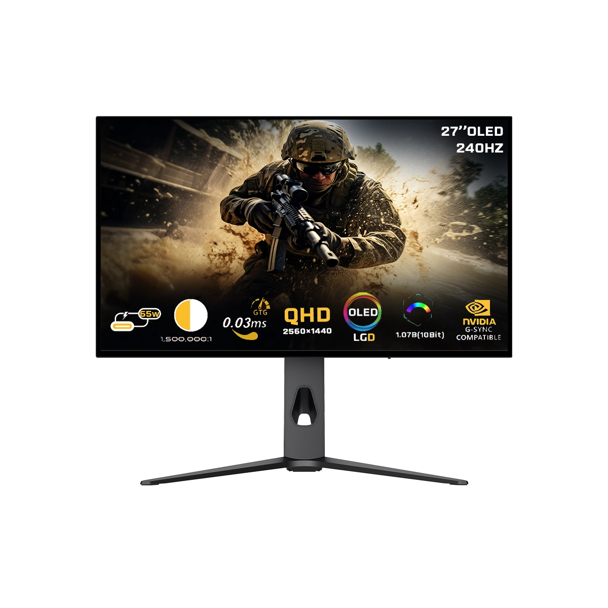 Twisted Minds — 27 Prestige X sērijas OLED QHD 240HZ, IPS, 0,3 MS, HDMI 2.1 spēļu monitors — TM27OLD2K240