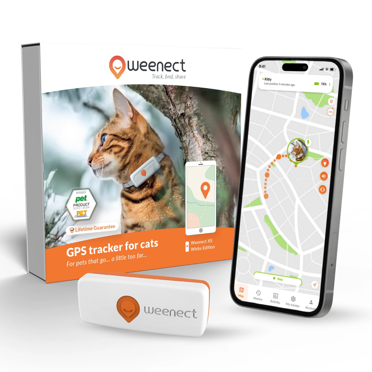 Weenect - Cat XS White edition