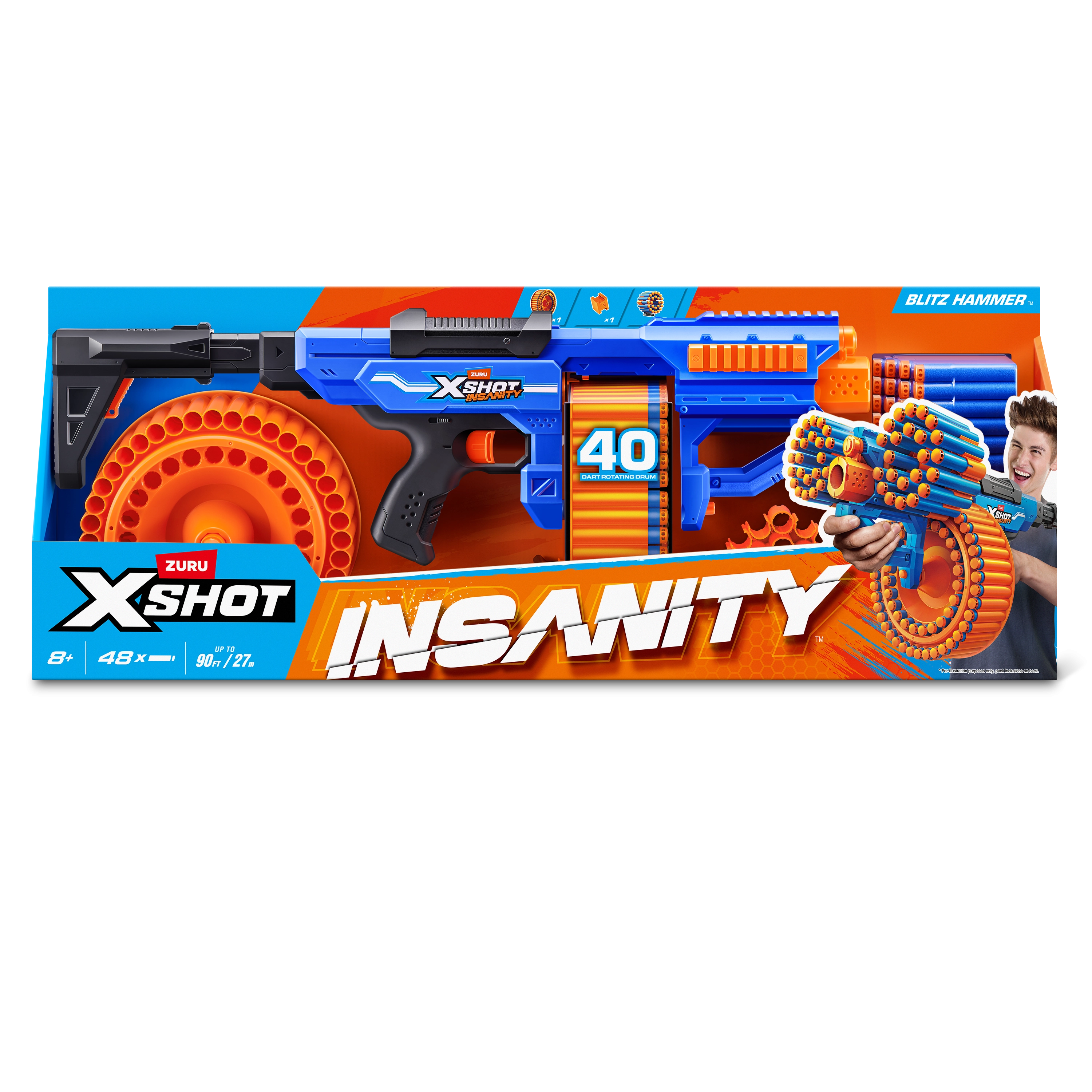 XSHOT Insanity Blitz Hammer (48 Darts)
