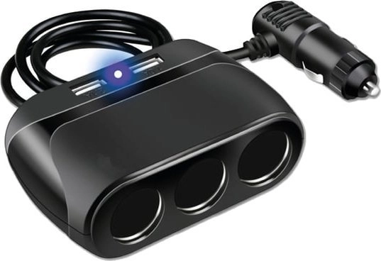 2GO 3-way car distributor + 2x