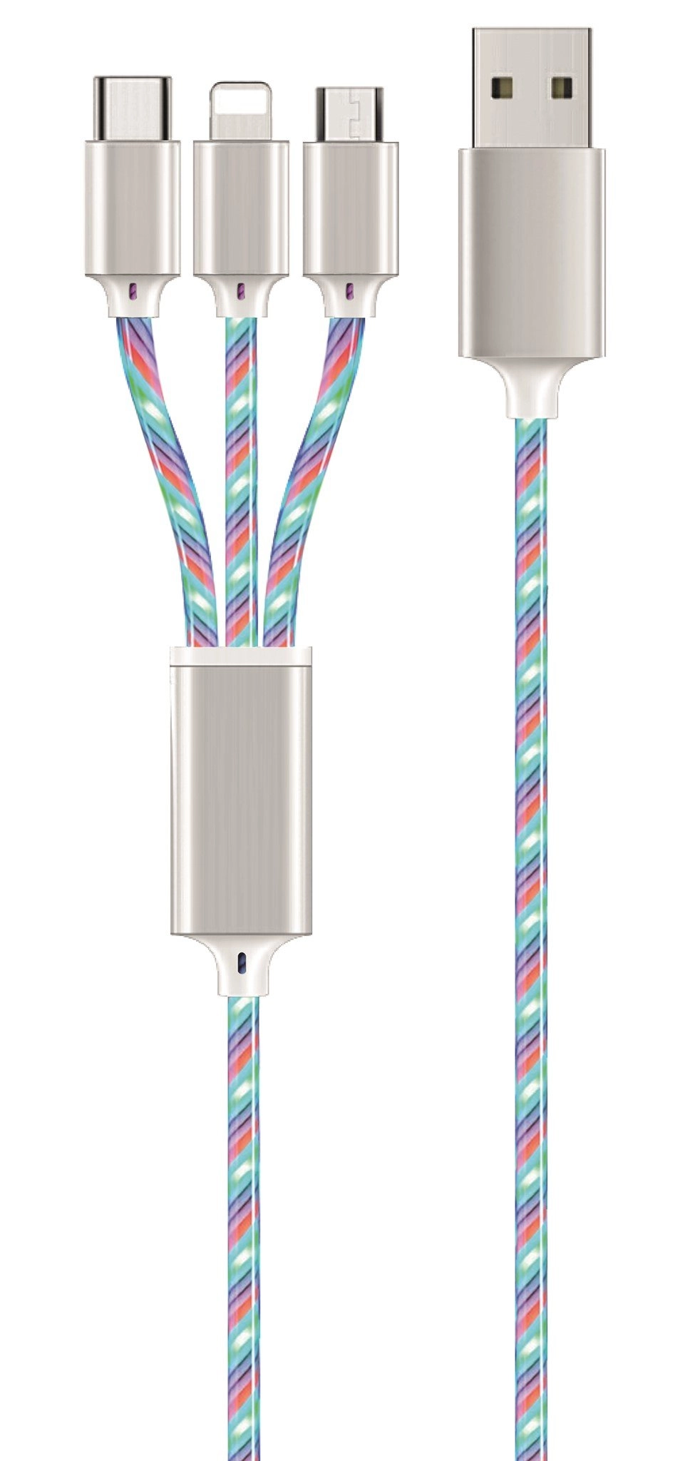 2GO 3in1 USB LED Kabel blau