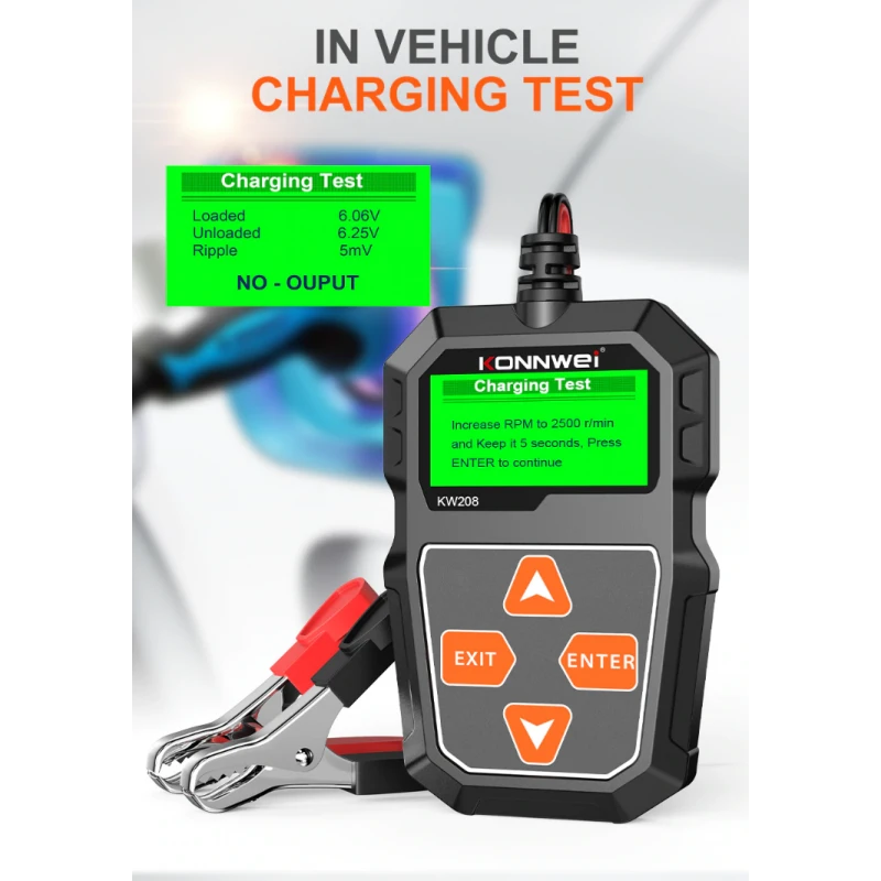 Battery KONNWEI KW208 car battery tester
