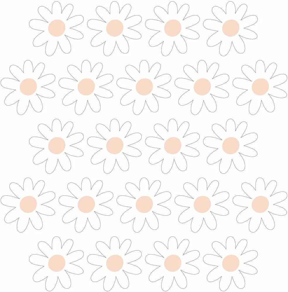 Pastelowe Love wall stickers daisies VII