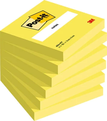 3M 654-NY note paper Square Yellow