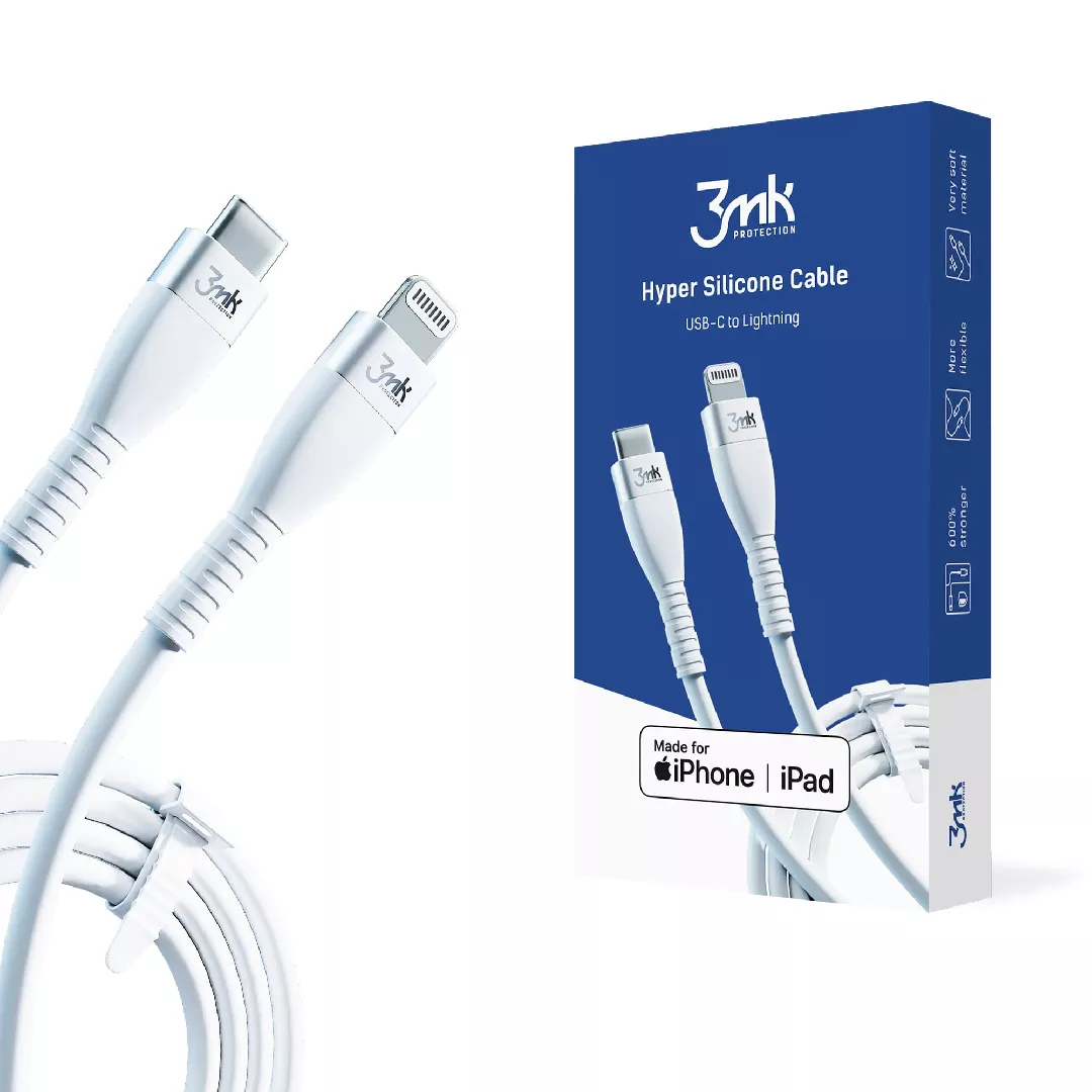 3MK HyperSilicone MFI USB-C / Lightning