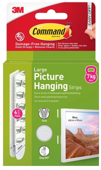 3M Command Strips Large 4pcs white