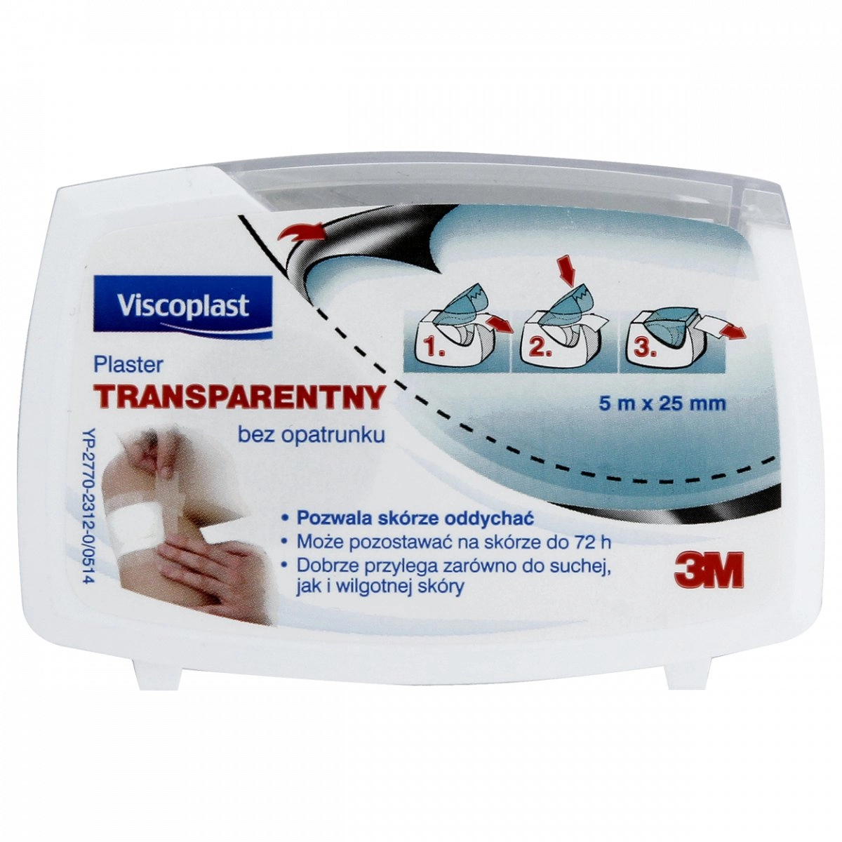 3M PL.TRANSPARENTNY 5mX25mm Z PODAJNIK