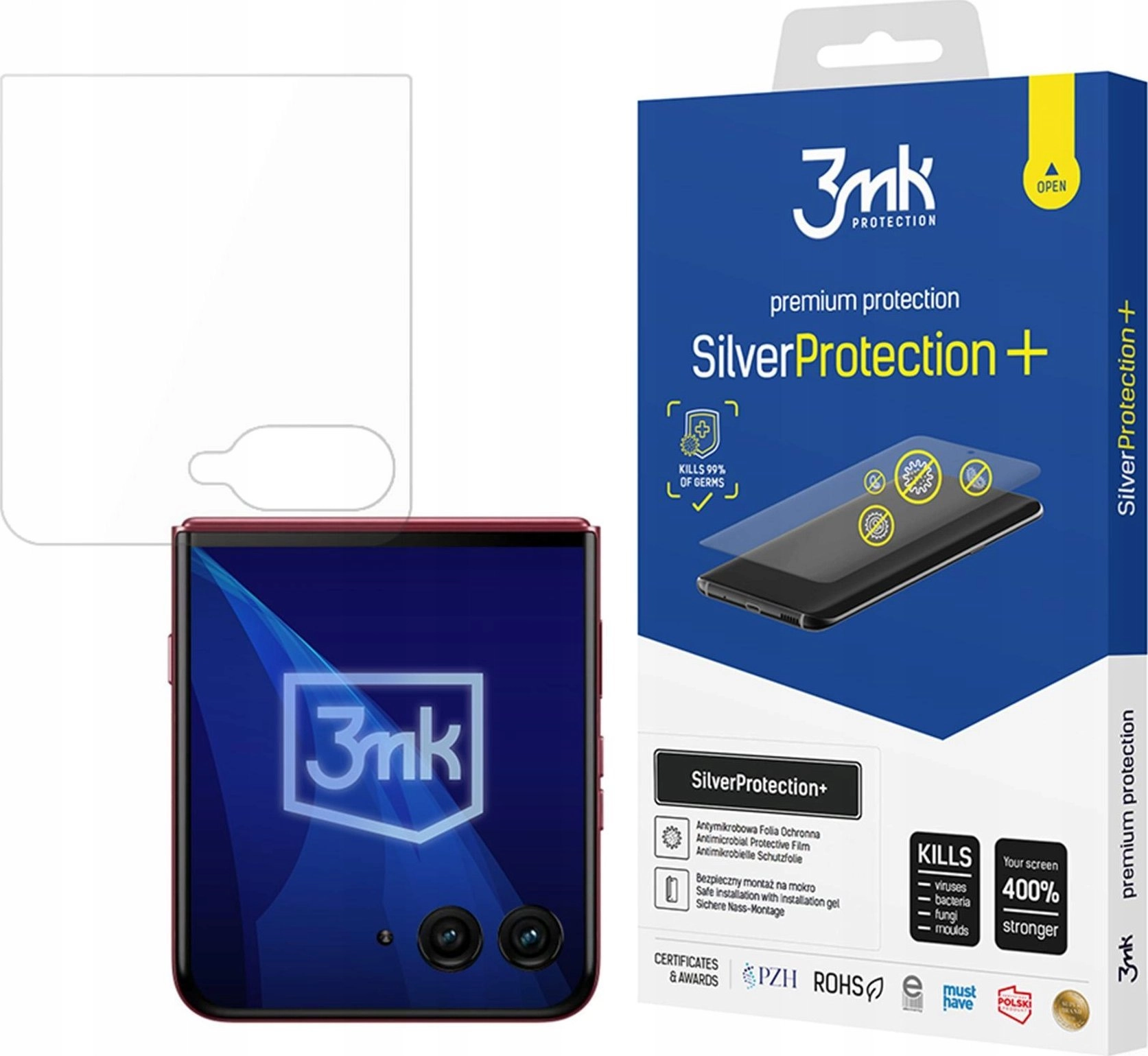 3MK SilverProtect+ antimicrobial foil wet-mounted for