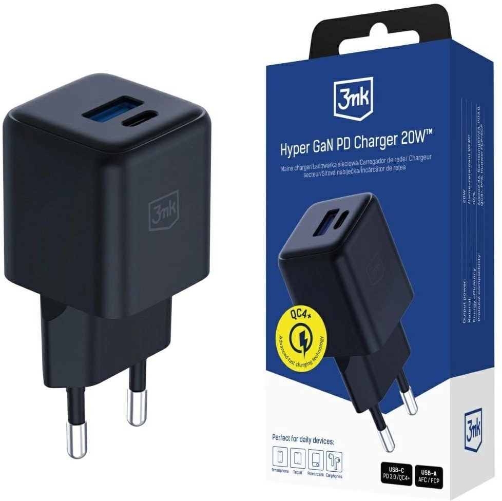 3mk Hyper GaN Charger 20W QC4+