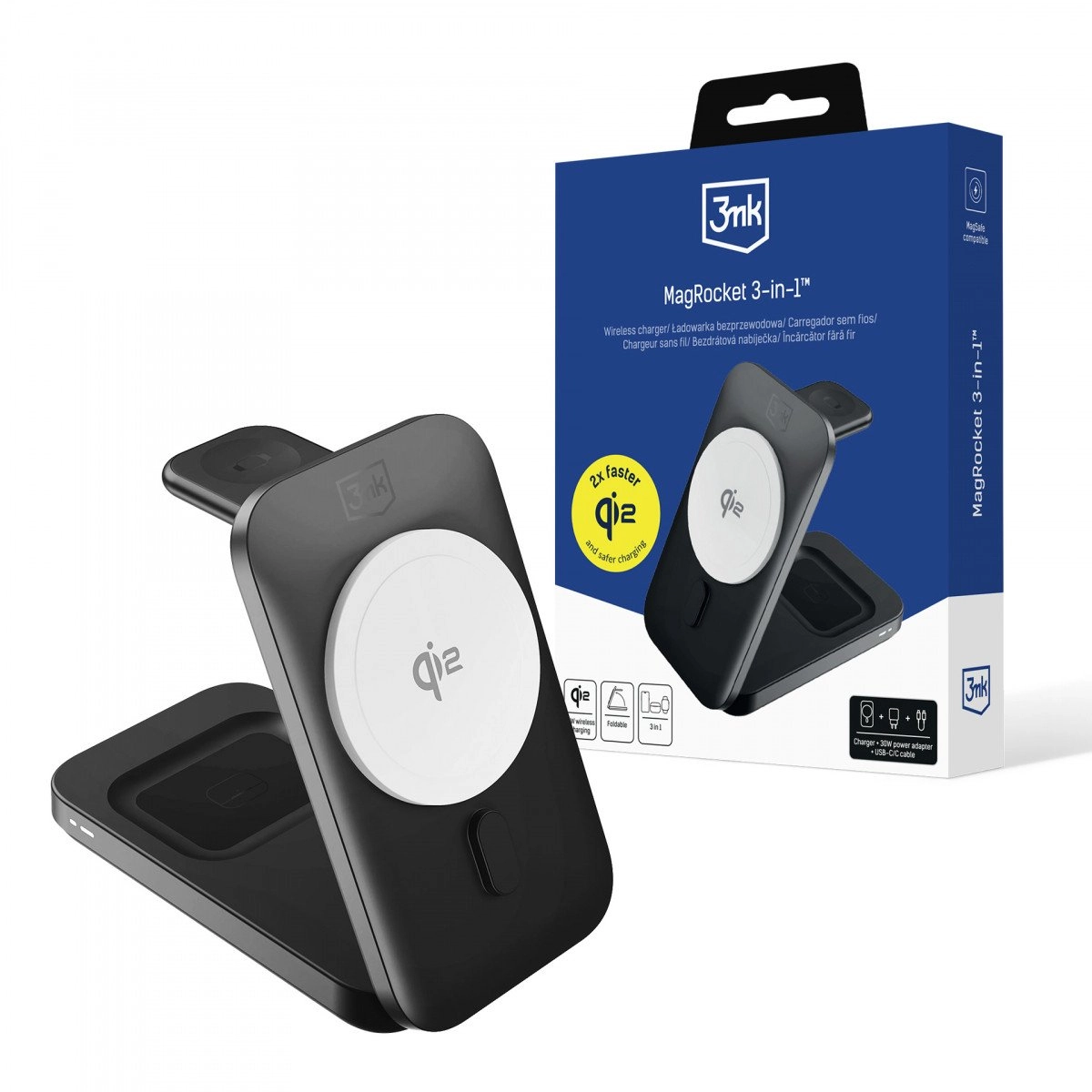 3mk wireless charger - MagRocket 3-in-1