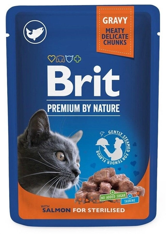 BRIT PREMIUM SALMON FOR STERILISED 100G
