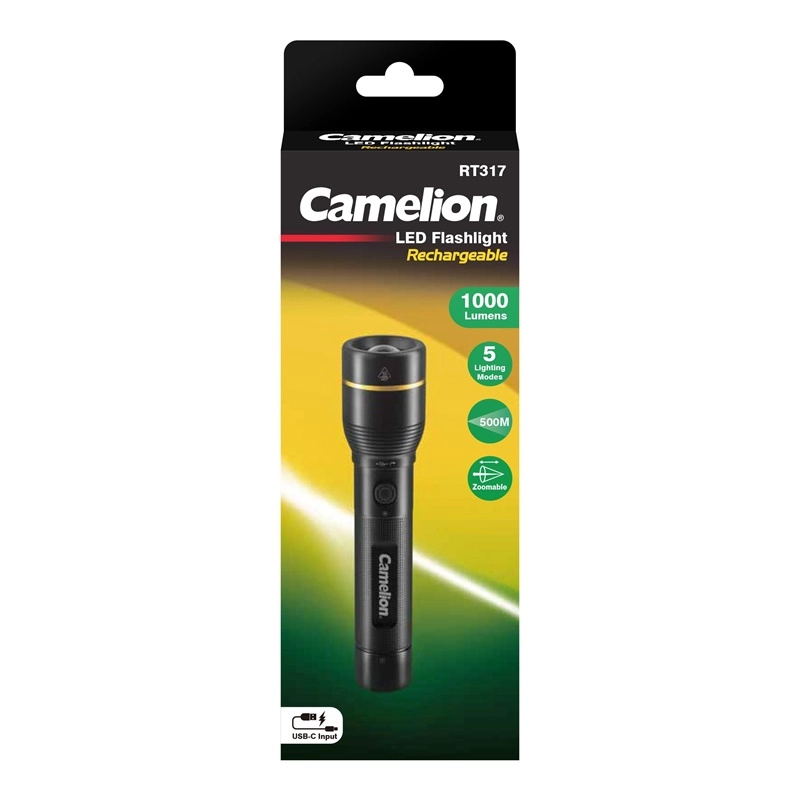 Latarka Camelion FLASHLIGHT RECHARGE 10W1000LM IP44