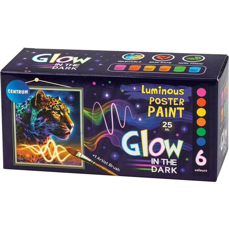 WASHABLE POSTER PAINTS 6COLX25ML LUMINO 600129409