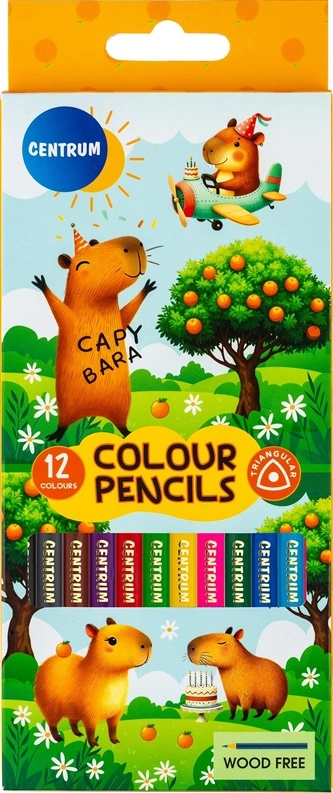 Centrum COLOUR PENCILS PLASTIC 12COL CAPYBARA