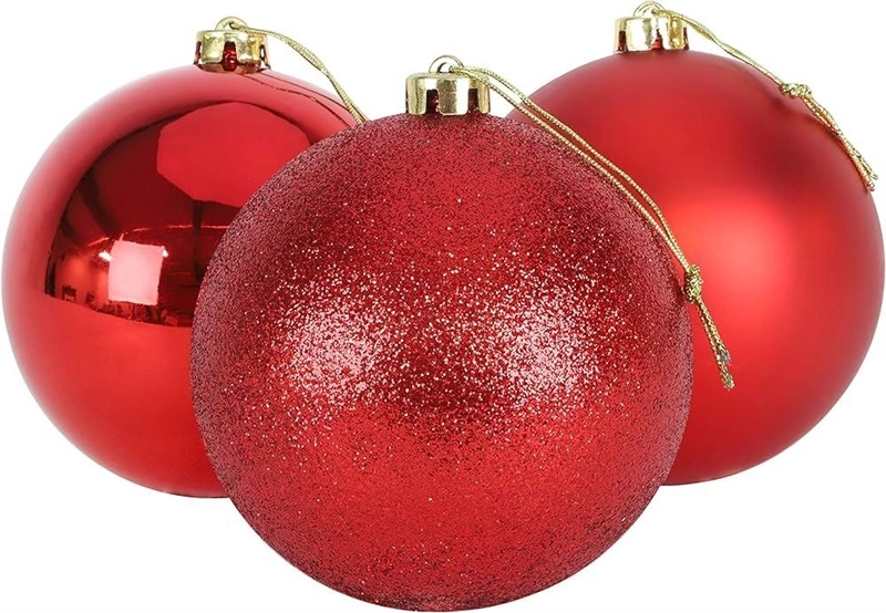 SET OF CHRISTMAS TREE TOYS RED