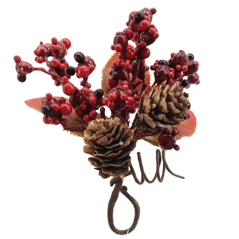 BRANCH ARTIF W PINE CONES AND