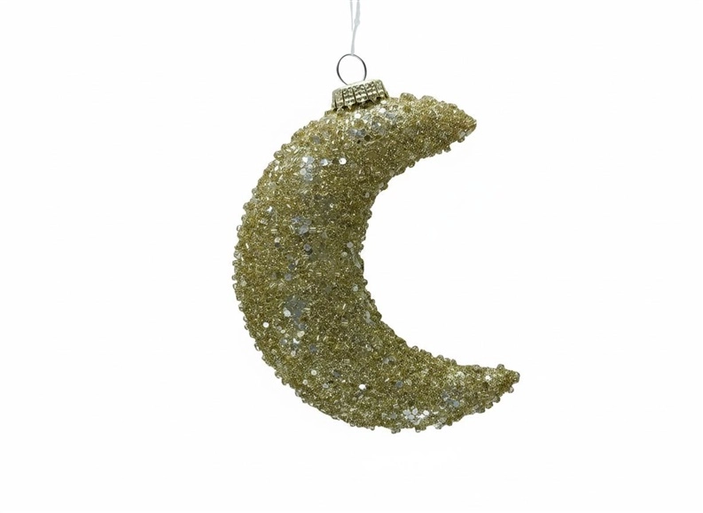 Bidasoa ORNAMENT GLASS MOON 10X12.5CM