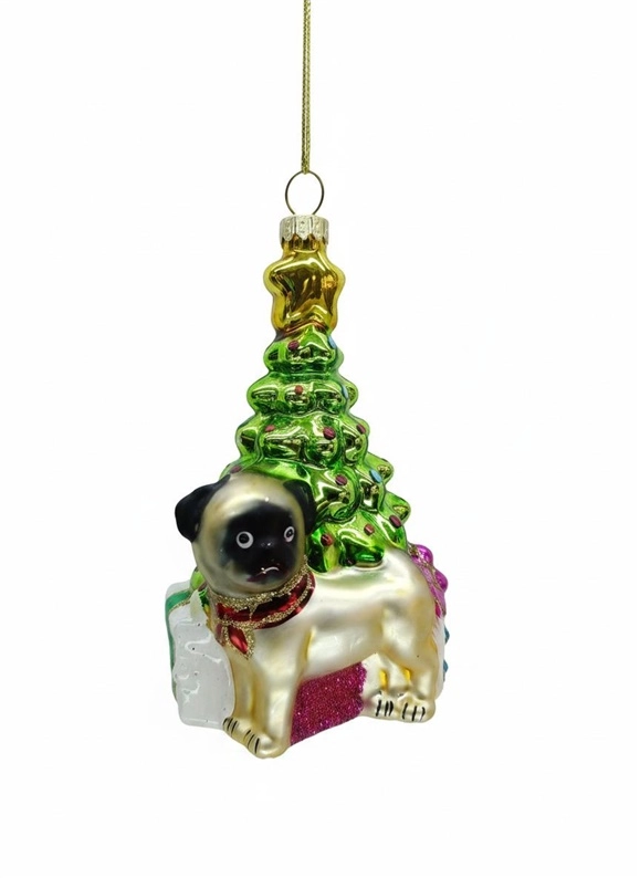 Skrzynkazdrewna ORNAMENT GLASS TREE 10.5X7CM