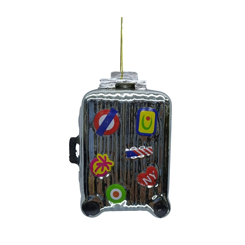 Allesken ORNAMENT GLASS SUITCASE 11.5X8