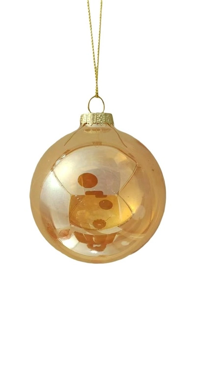 ORNAMENT GLASS PEACH D8CM 600426085 EBE442022
