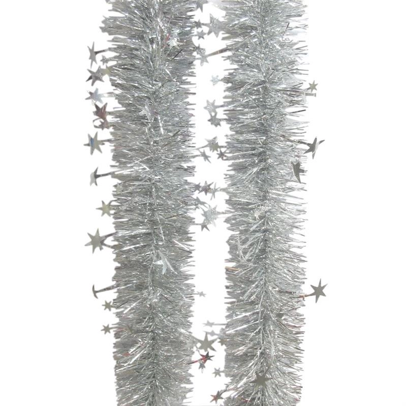 TINSEL GARLAND SY17MT-067 SILVER 14CM 2M