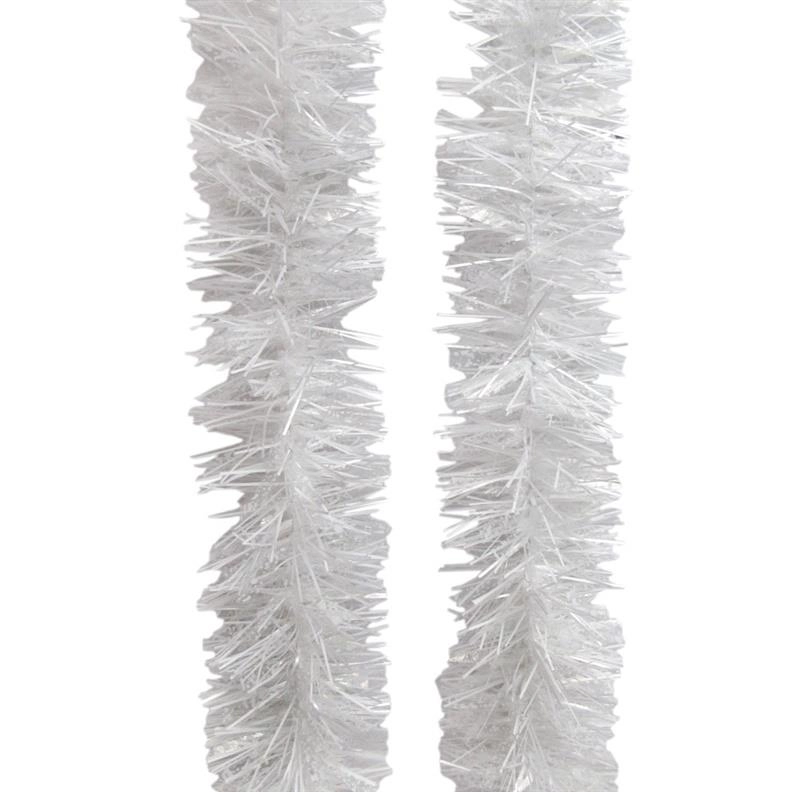 TINSEL GARLAND SY17MT-096 WHITE 9CM 2M