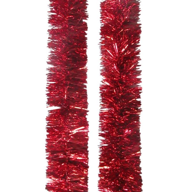 TINSEL GARLAND SY17MT-102 RED 8CM 2M