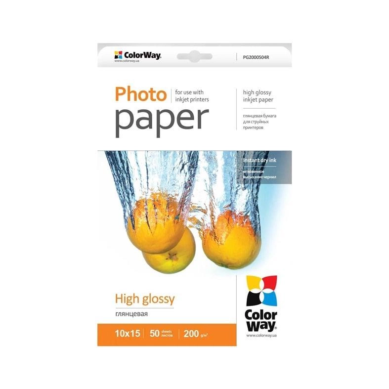 PHOTO PAPER COLORWAY GLOSSY 50PCS 10X15