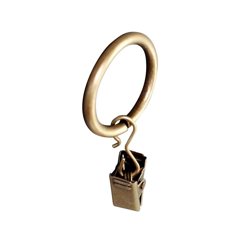 CURTAIN RINGS W CUR CLIPS GOLD
