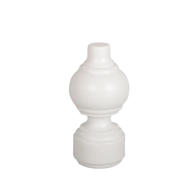 CURTAIN ROD FINISHING PL. WHITE D28