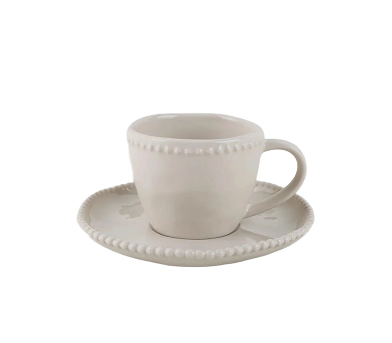 Domoletti MUG WITH PLATE 180ML BEIGE