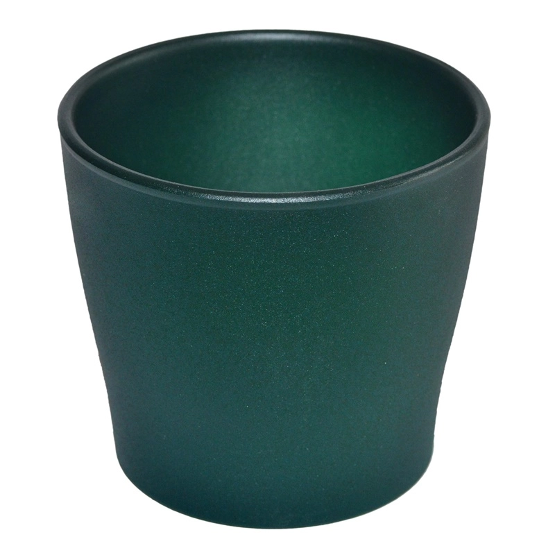 CERAMIC POT TOSKANIA D19 BOTTLE GREEN