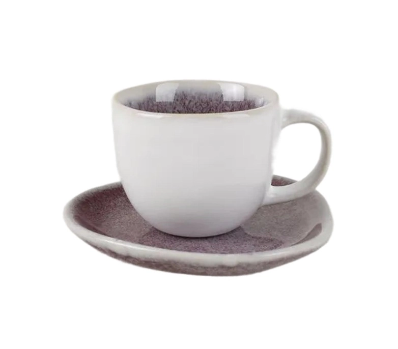 Domoletti MUG WITH PLATE 100ML PURPL