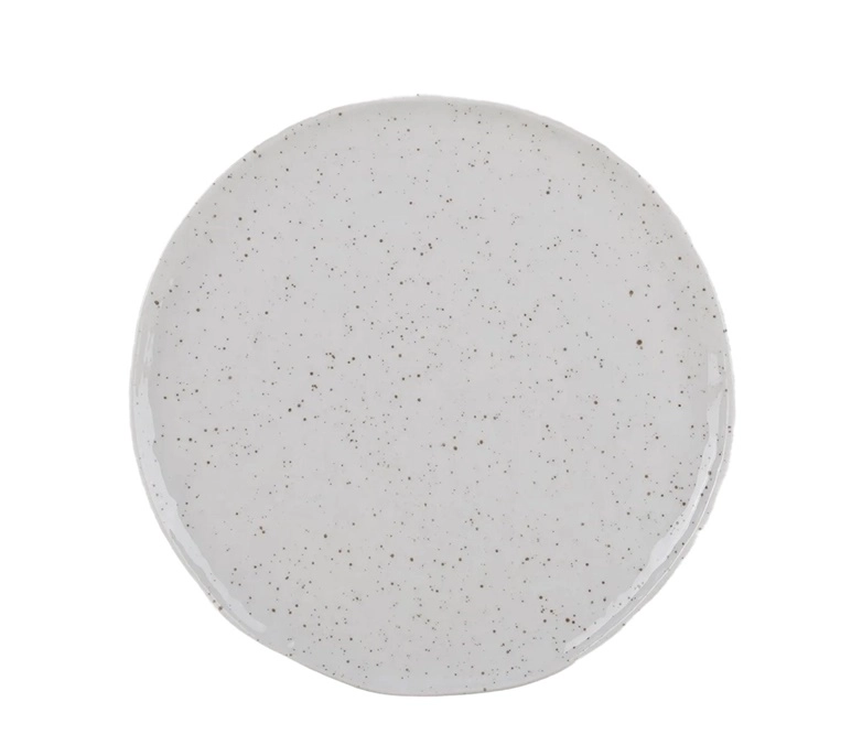 DINNER PLAT 27.4CM WHI DOT