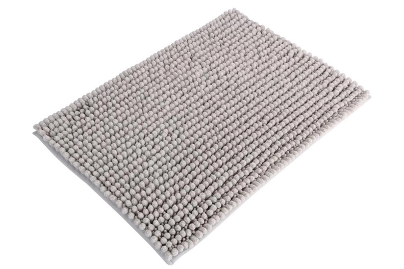 CHENILLE BATH MAT GREY 60X40 HCO-0588C