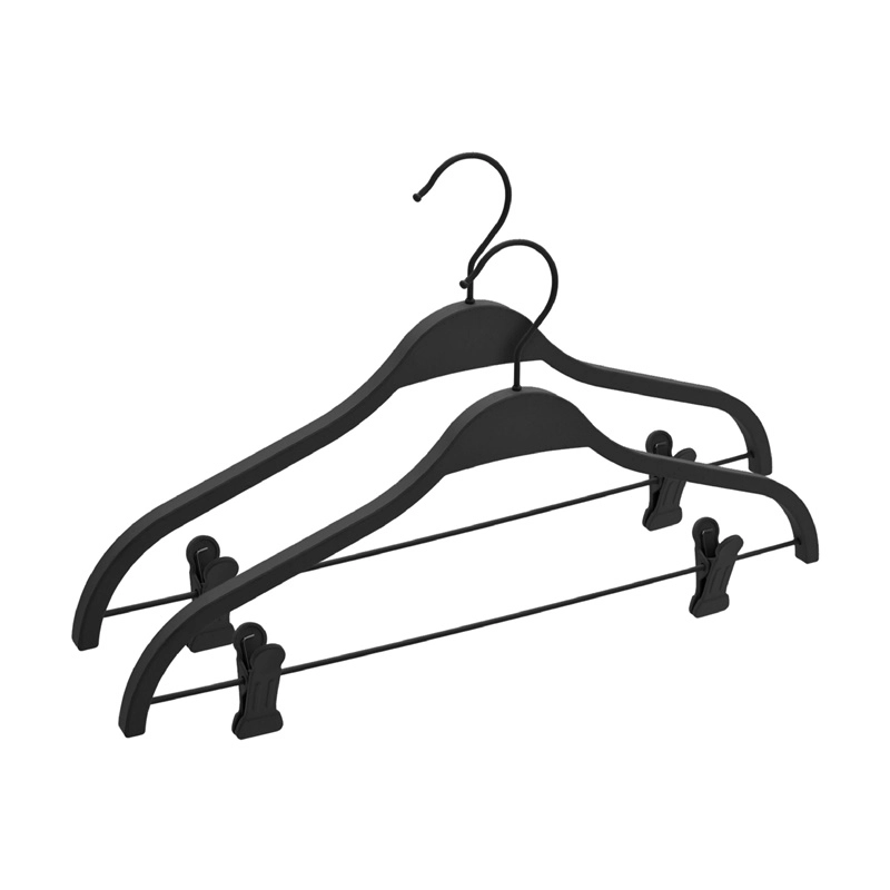 RUBBER COATED HANGER LR040 BLACK 2