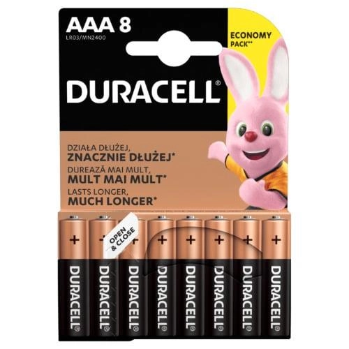 BATTERIES DURACELL AA  LR6  8 PCS