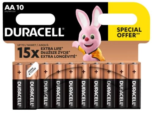 Batteries DURACELL AA 10 pcs 13953396